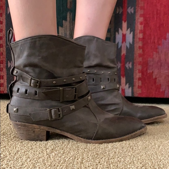 Brown/grey booties - Picture 4 of 5